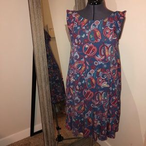 Loft Sleeveless Ruffle Dress